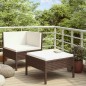 vidaXL Set de muebles de jardín 2 piezas con cojines ratán PE marrón
