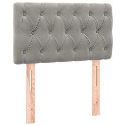 vidaXL Cabecero de terciopelo gris claro 80x7x78/88 cm