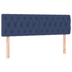 vidaXL Cabeceros 2 unidades tela azul 72x7x78/88 cm