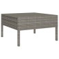 vidaXL Set de muebles de jardín 3 pzas y cojines ratán sintético gris vidaXL Set de muebles de jardín 3 pzas y cojines ratán sintético gris