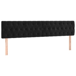 vidaXL Cabeceros 2 unidades de terciopelo negro 100x7x78/88 cm