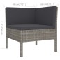 vidaXL Set de muebles de jardín 3 pzas y cojines ratán sintético gris vidaXL Set de muebles de jardín 3 pzas y cojines ratán sintético gris