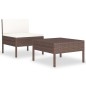vidaXL Set de muebles de jardín 2 piezas con cojines ratán PE marrón