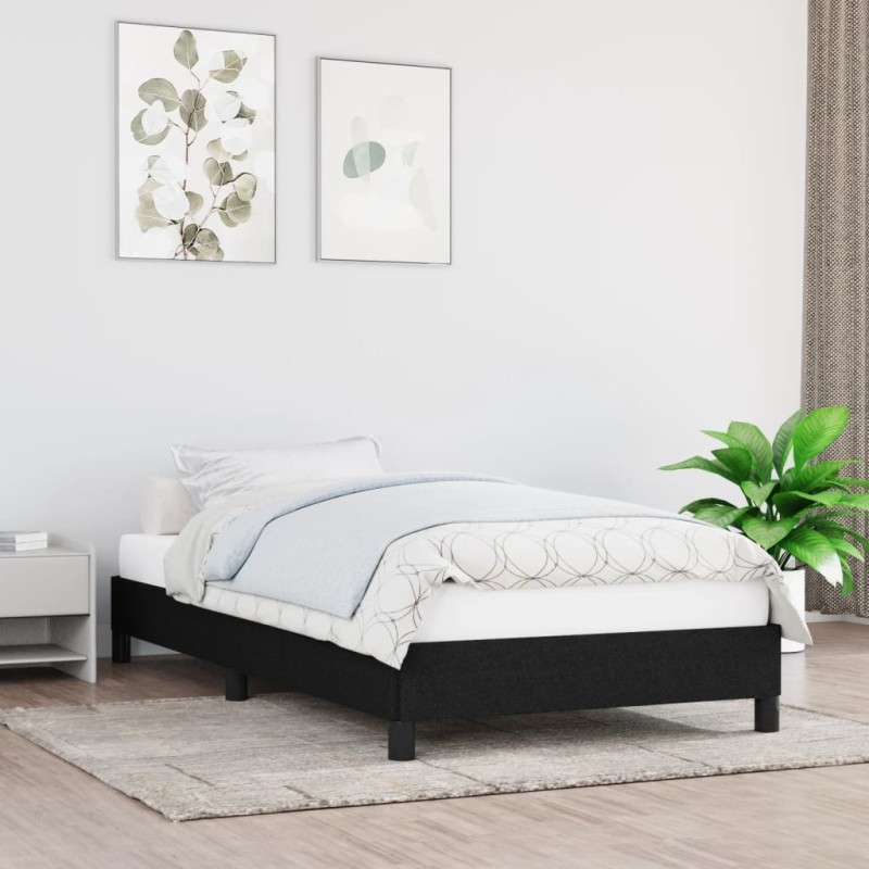 vidaXL Estructura de cama de tela negro 80x200 cm vidaXL Estructura de cama de tela negro 80x200 cm