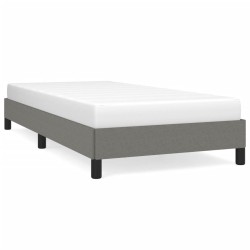 vidaXL Estructura de cama de tela gris oscuro 100x200 cm