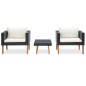 vidaXL Set de muebles de jardín 3 pzas y cojines ratán sintético negro vidaXL Set de muebles de jardín 3 pzas y cojines ratán sintético negro