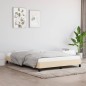 vidaXL Estructura de cama de tela color crema 140x200 cm vidaXL Estructura de cama de tela color crema 140x200 cm