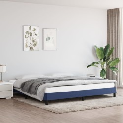 vidaXL Estructura de cama de tela gris taupe azul 200x200 cm