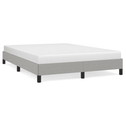 vidaXL Estructura de cama de tela gris claro 140x190 cm