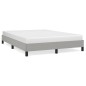 vidaXL Estructura de cama de tela gris claro 140x190 cm