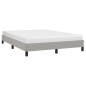 vidaXL Estructura de cama de tela gris claro 140x190 cm