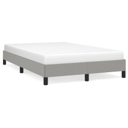 vidaXL Estructura de cama de tela gris claro 120x200 cm