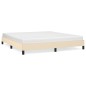 vidaXL Estructura de cama de tela color crema 160x200 cm vidaXL Estructura de cama de tela color crema 160x200 cm