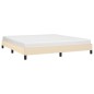 vidaXL Estructura de cama de tela color crema 160x200 cm vidaXL Estructura de cama de tela color crema 160x200 cm