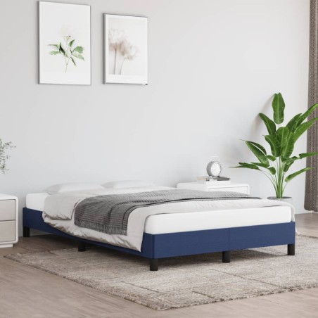 vidaXL Estructura de cama de tela azul 120x200 cm