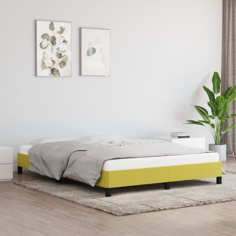 vidaXL Estructura de cama de tela verde 140x190 cm vidaXL Estructura de cama de tela verde 140x190 cm