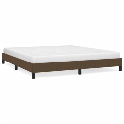 vidaXL Estructura de cama de tela marrón 160x200 cm