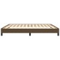 vidaXL Estructura de cama de tela marrón 160x200 cm vidaXL Estructura de cama de tela marrón 160x200 cm