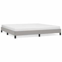 vidaXL Estructura de cama gris claro tela 200x200 cm