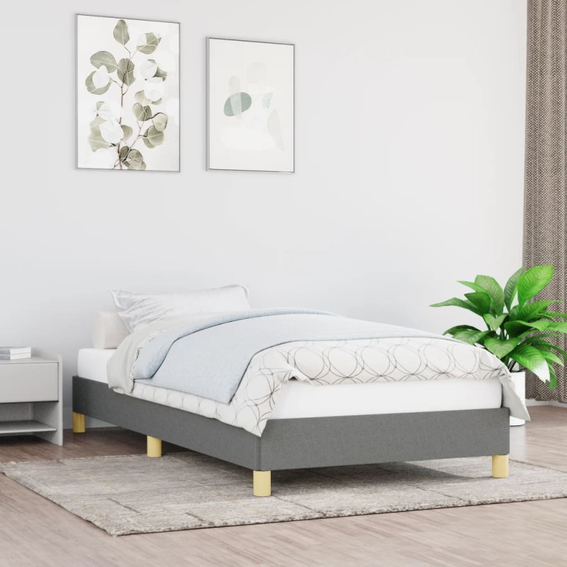 vidaXL Estructura de cama de tela gris oscuro 80x200 cm vidaXL Estructura de cama de tela gris oscuro 80x200 cm