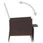 vidaXL Set de muebles de jardín 2 piezas con cojines ratán PE marrón vidaXL Set de muebles de jardín 2 piezas con cojines ratán PE marrón