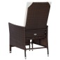 vidaXL Set de muebles de jardín 2 piezas con cojines ratán PE marrón vidaXL Set de muebles de jardín 2 piezas con cojines ratán PE marrón