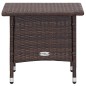 vidaXL Set de muebles de jardín 2 piezas con cojines ratán PE marrón vidaXL Set de muebles de jardín 2 piezas con cojines ratán PE marrón