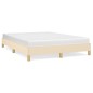 vidaXL Estructura de cama de tela color crema 140x200 cm