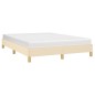 vidaXL Estructura de cama de tela color crema 140x200 cm