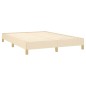 vidaXL Estructura de cama de tela color crema 140x200 cm