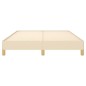 vidaXL Estructura de cama de tela color crema 140x200 cm