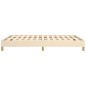 vidaXL Estructura de cama de tela color crema 140x200 cm
