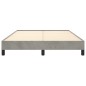 vidaXL Estructura de cama de terciopelo gris claro 140x190 cm vidaXL Estructura de cama de terciopelo gris claro 140x190 cm