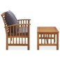 vidaXL Muebles de jardín 2 piezas con cojines madera maciza de acacia vidaXL Muebles de jardín 2 piezas con cojines madera maciza de acacia