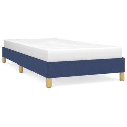 vidaXL Estructura de cama de tela azul 90x190 cm
