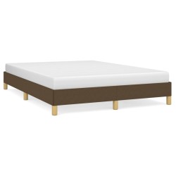 vidaXL Estructura de cama de tela marrón 140x200 cm