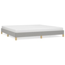 vidaXL Estructura de cama gris claro tela 200x200 cm