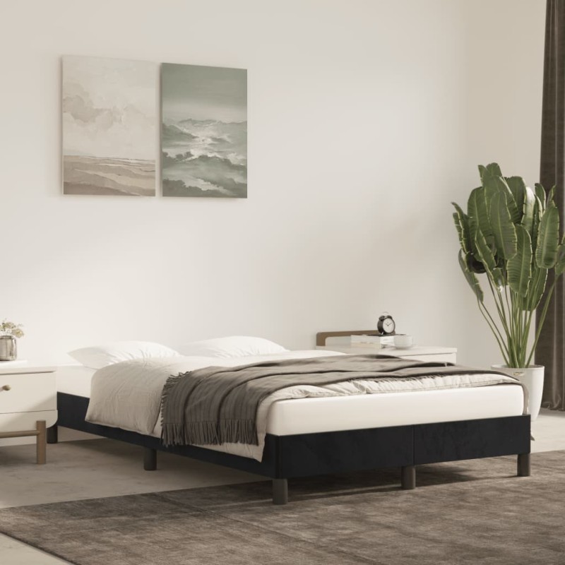 vidaXL Estructura de cama de terciopelo negro 120x200 cm vidaXL Estructura de cama de terciopelo negro 120x200 cm