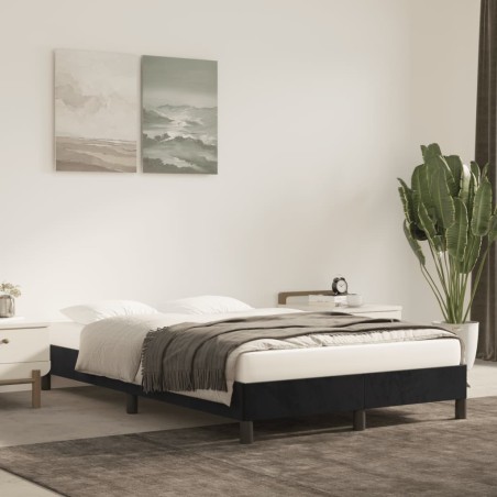 vidaXL Estructura de cama de terciopelo negro 120x200 cm