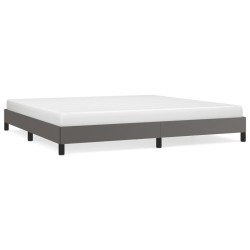 vidaXL Estructura de cama de cuero sintético gris 200x200 cm