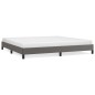 vidaXL Estructura de cama de cuero sintético gris 200x200 cm vidaXL Estructura de cama de cuero sintético gris 200x200 cm