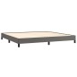 vidaXL Estructura de cama de cuero sintético gris 200x200 cm vidaXL Estructura de cama de cuero sintético gris 200x200 cm