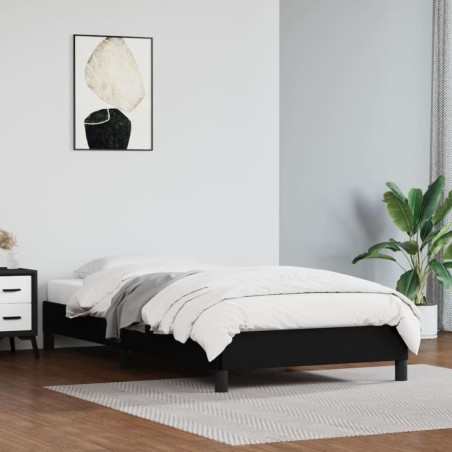 vidaXL Estructura de cama cuero sintético negro 80x200 cm