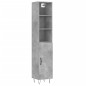 vidaXL Aparador de madera contrachapada gris hormigón 34,5x34x180 cm