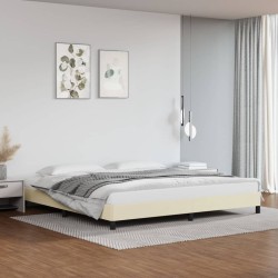 vidaXL Estructura de cama de cuero sintético color crema 200x200 cm