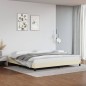 vidaXL Estructura de cama de cuero sintético color crema 200x200 cm