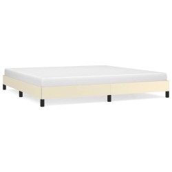 vidaXL Estructura de cama de cuero sintético color crema 200x200 cm