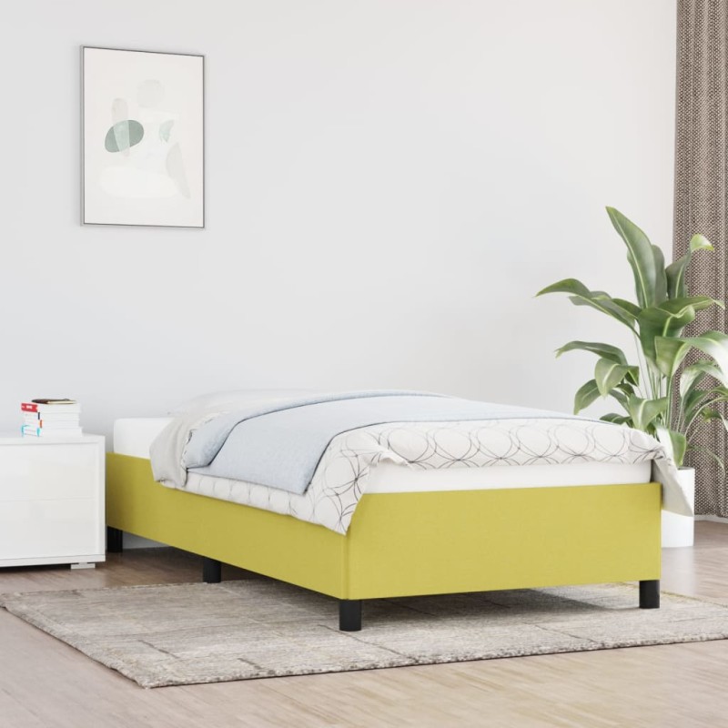 vidaXL Estructura de cama de tela verde 80x200 cm