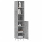 vidaXL Aparador de madera contrachapada gris hormigón 34,5x34x180 cm