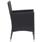 vidaXL Sillas de comedor para jardín 4 unidades ratán sintético negro